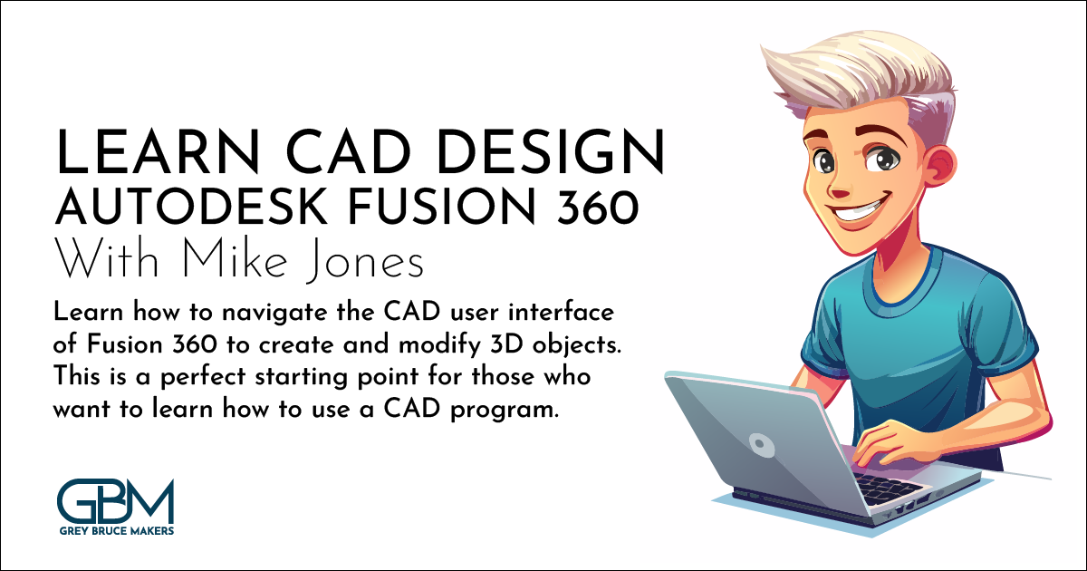 Event image LEARN CAD DESIGN – AUTODESK FUSION 360 with Mike Jones